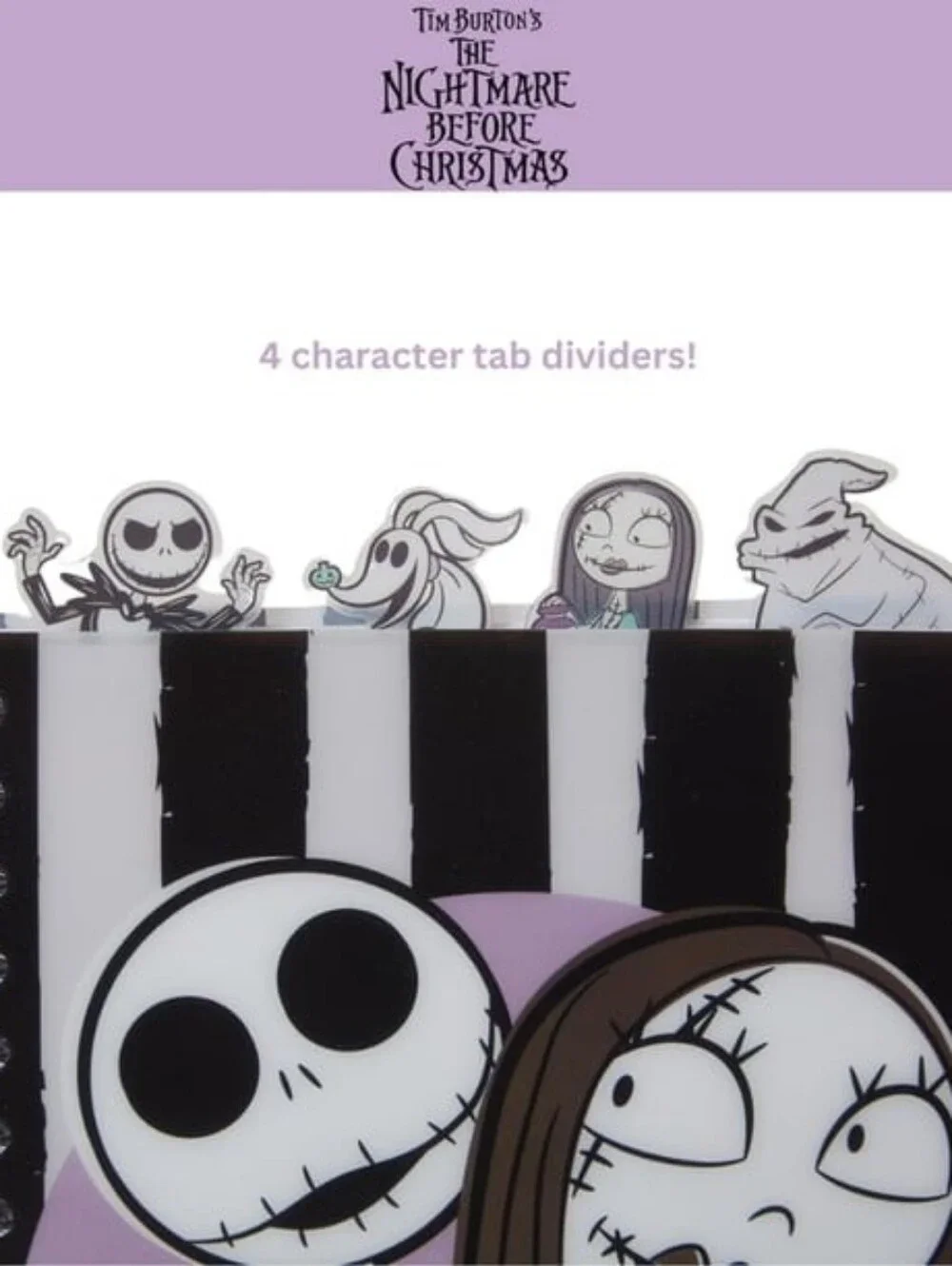 The Nightmare Before Christmas Sally & Jack Spiral Notebook - Purple
